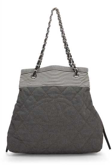 Black Denim 'CC' Bon Bon Tote Medium