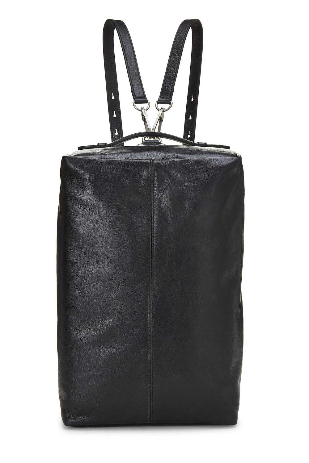 Black Leather Soft Backpack - image 1