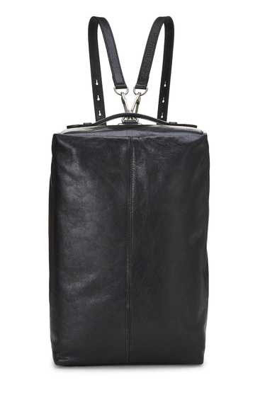 Black Leather Soft Backpack