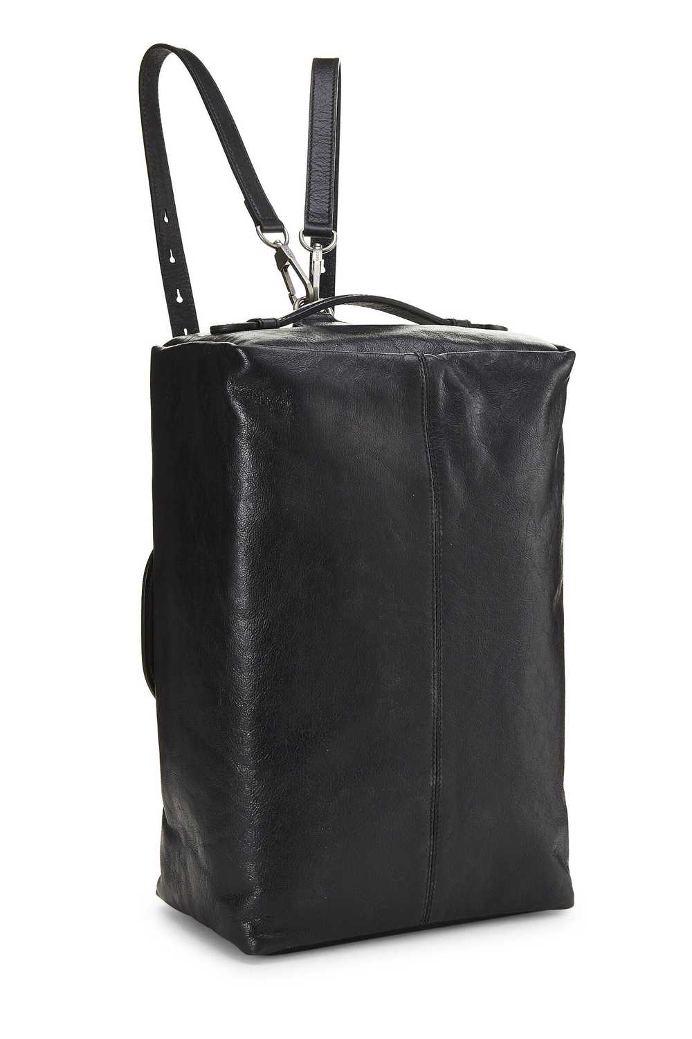 Black Leather Soft Backpack - image 4