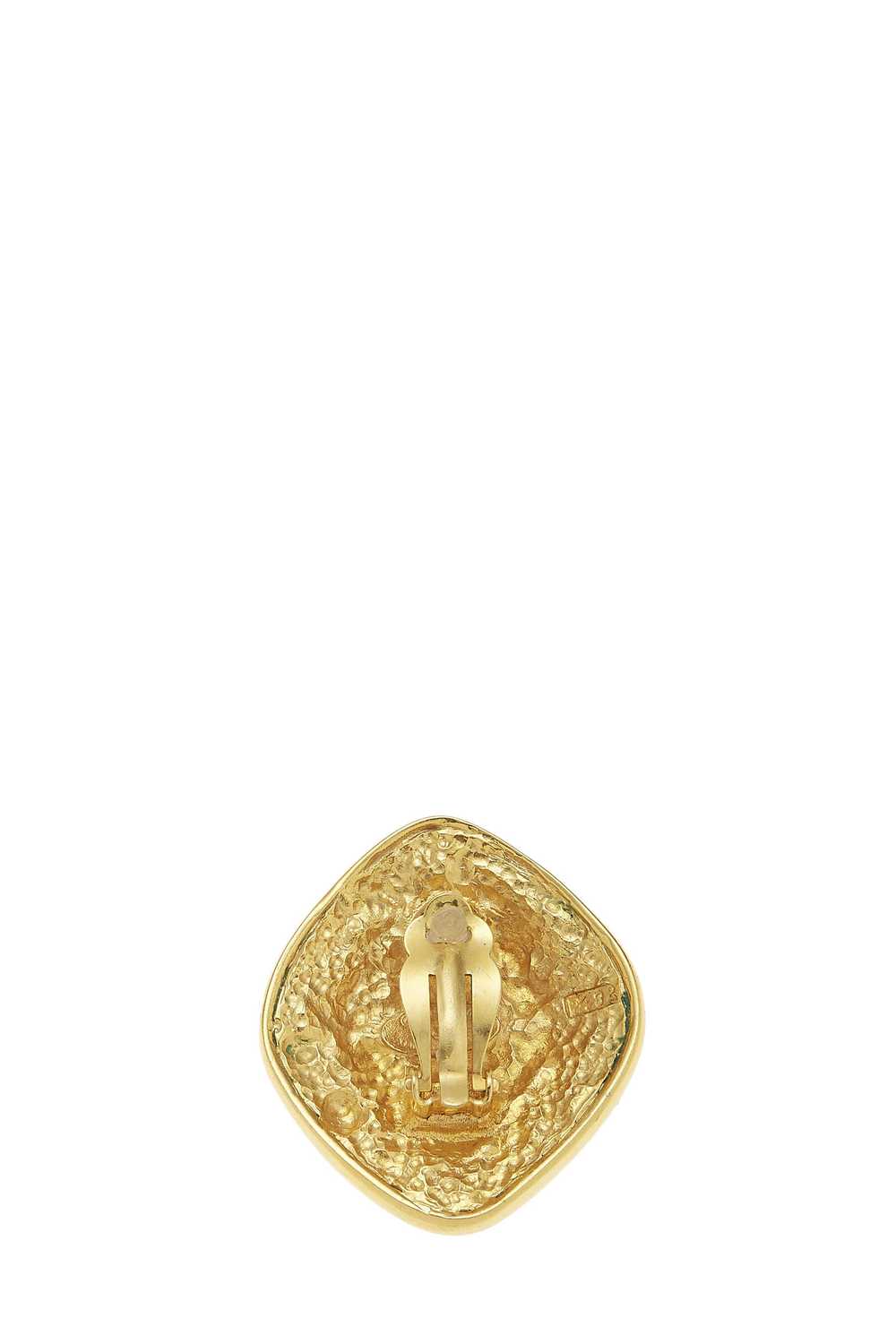 Gold Filigree 'CC' Earrings Large - image 3