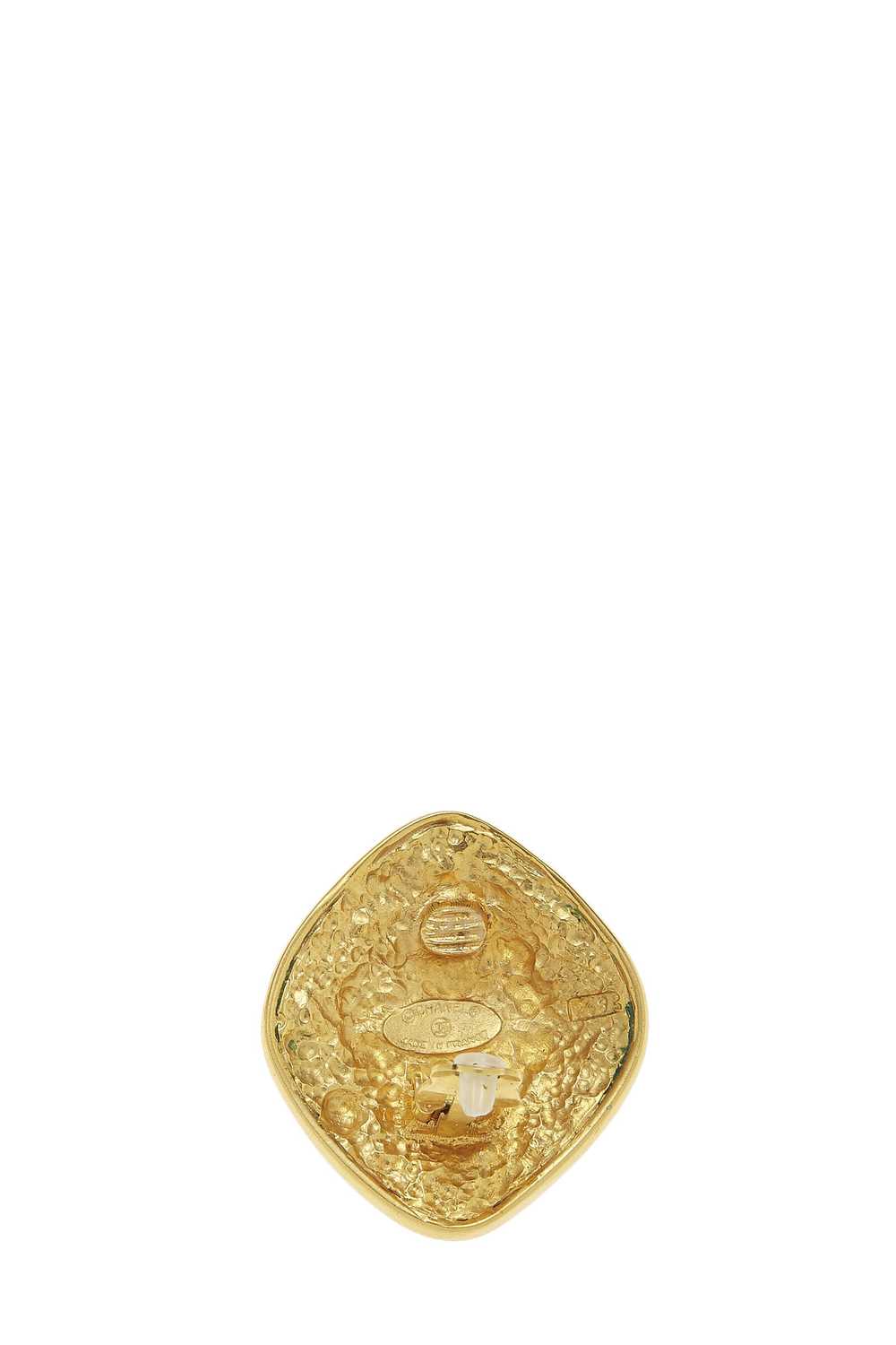 Gold Filigree 'CC' Earrings Large - image 4