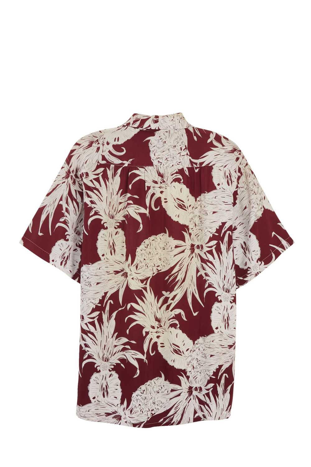 Burgundy Floral Ashfield Hawaiian Shirt - image 2