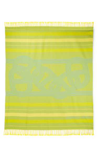Green & Yellow Terry Cloth Yachting Beach Towel - image 1