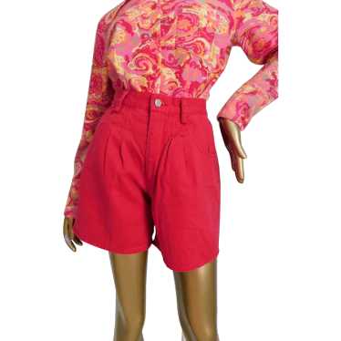 Vintage red mom shorts \ Esprit shorts \ Red cott… - image 1
