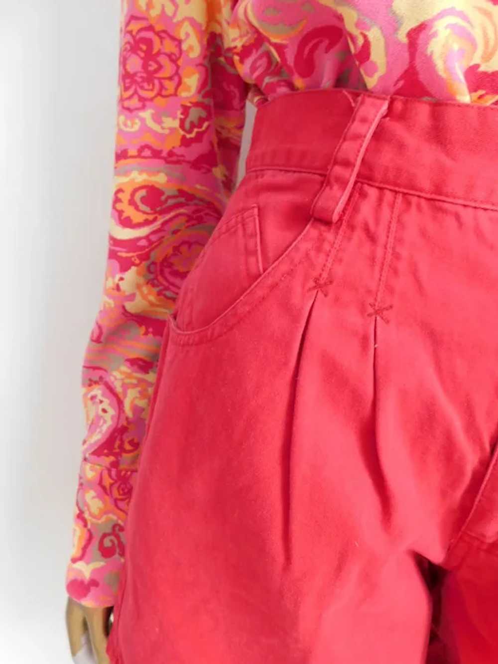 Vintage red mom shorts \ Esprit shorts \ Red cott… - image 4