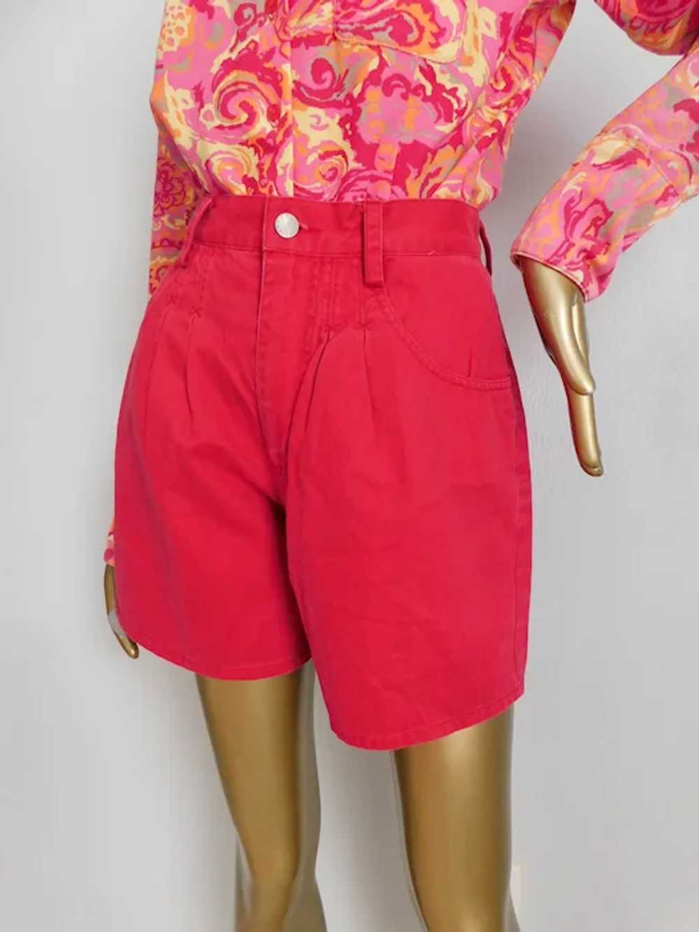 Vintage red mom shorts \ Esprit shorts \ Red cott… - image 5
