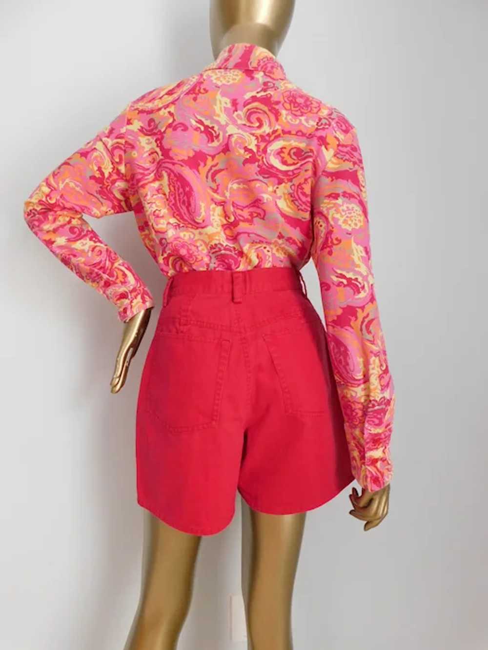 Vintage red mom shorts \ Esprit shorts \ Red cott… - image 6