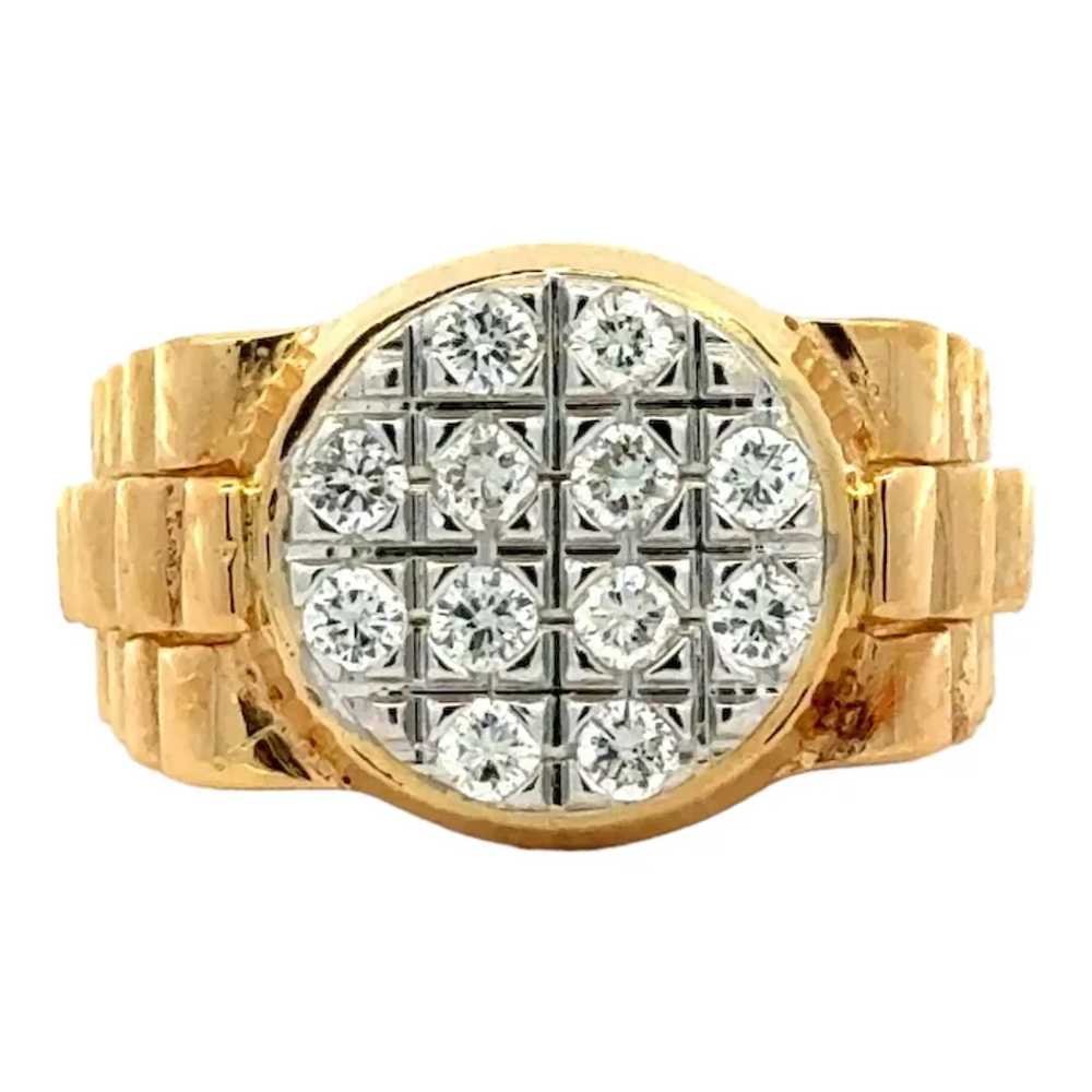 Diamond 18 Karat Yellow Gold " Rolex Style" Vinta… - image 6