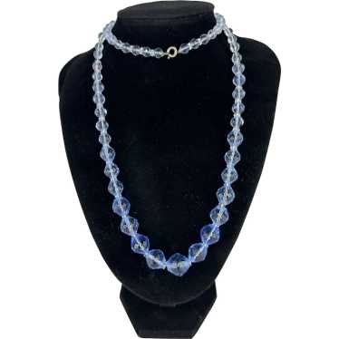 Art Deco Faceted Bohemian Glass Necklace - image 1