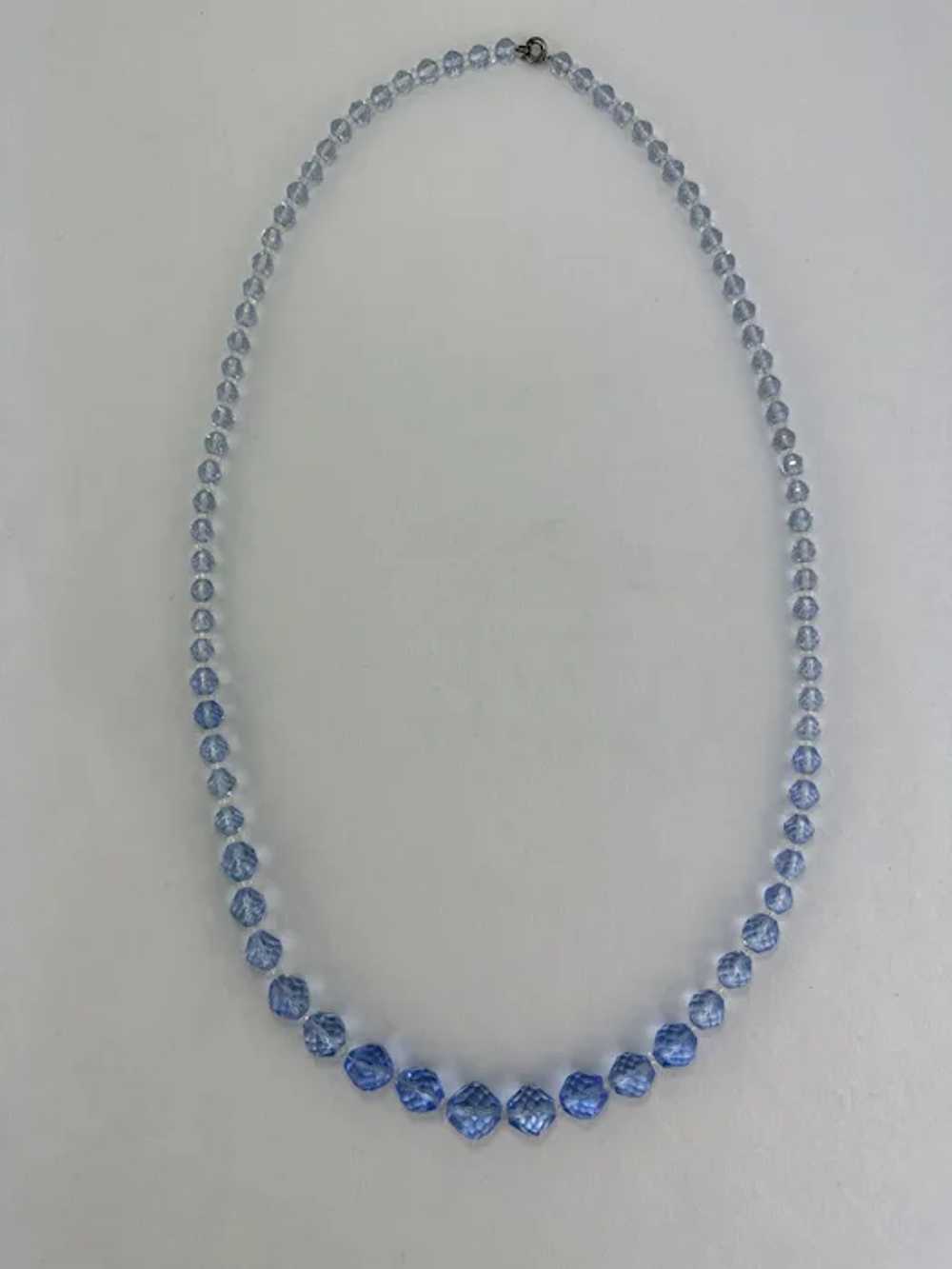 Art Deco Faceted Bohemian Glass Necklace - image 3