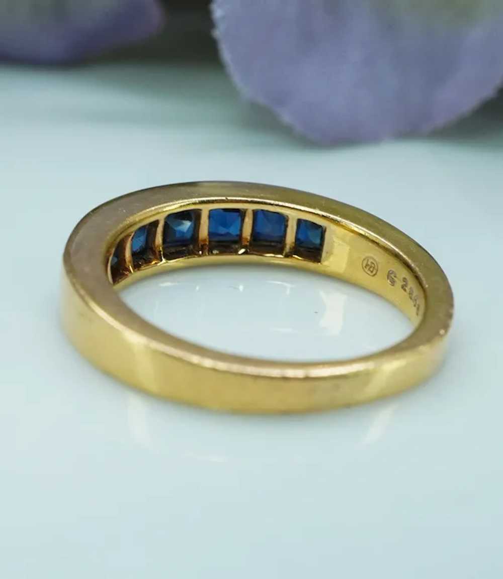 Vintage OSCAR HEYMAN Sapphire Anniversary Ring Ba… - image 6