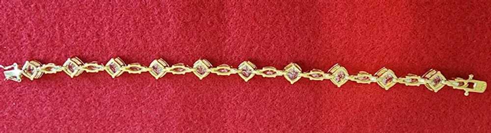 “Vintage Gold Vermeil 925 Silver CZ Tennis Bracel… - image 10