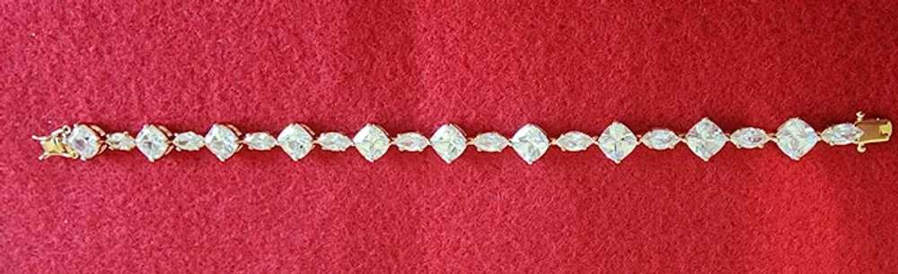 “Vintage Gold Vermeil 925 Silver CZ Tennis Bracel… - image 3