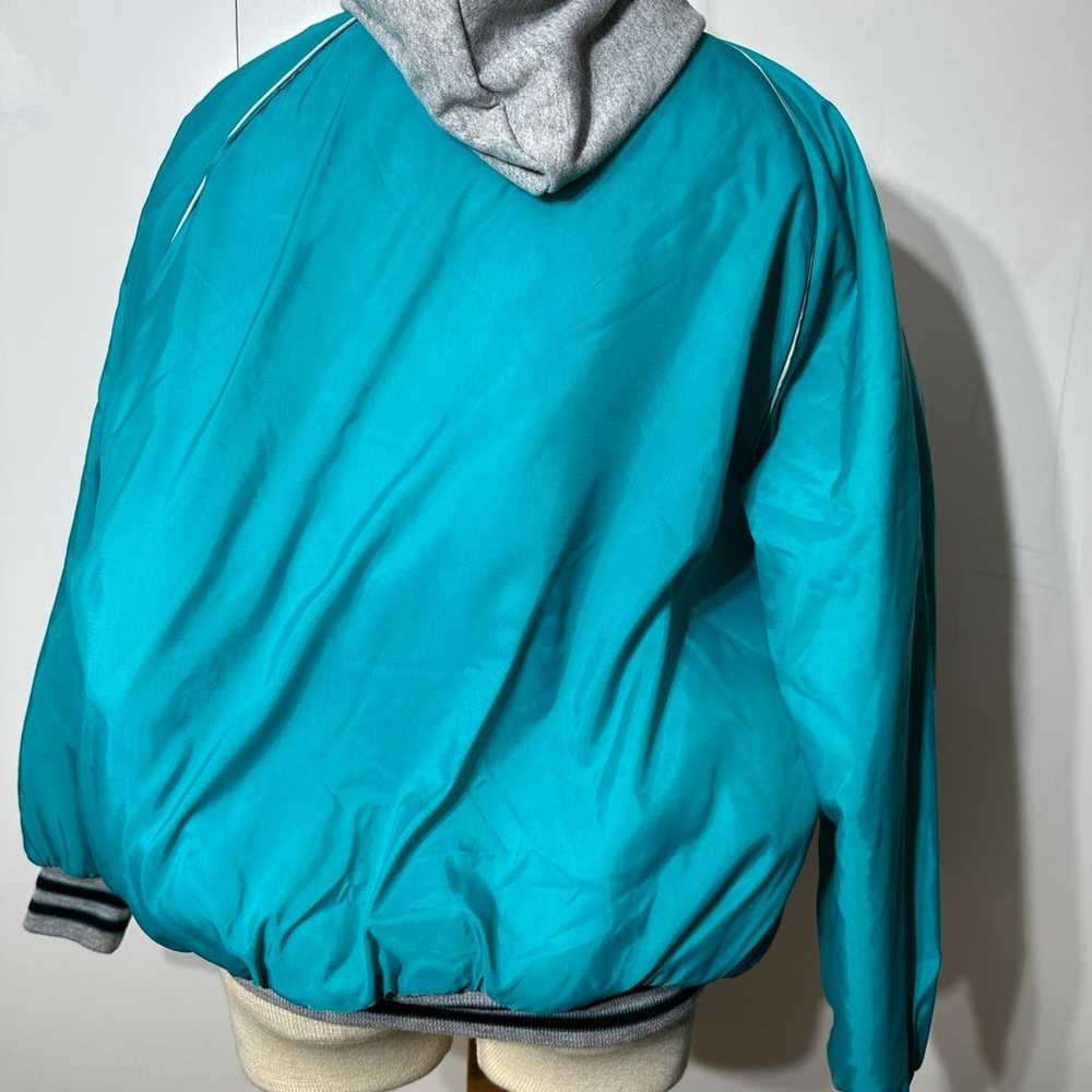 Vintage fleece hooded men’s jacket Snap Up Bomber… - image 4