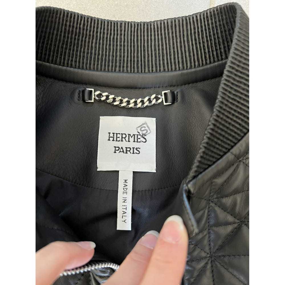 Hermès Leather biker jacket - image 3