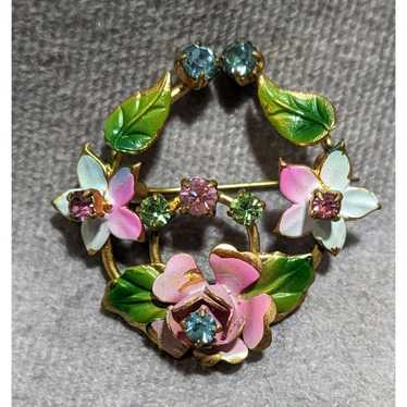 Other Vintage Austrian Floral Brooch - image 1