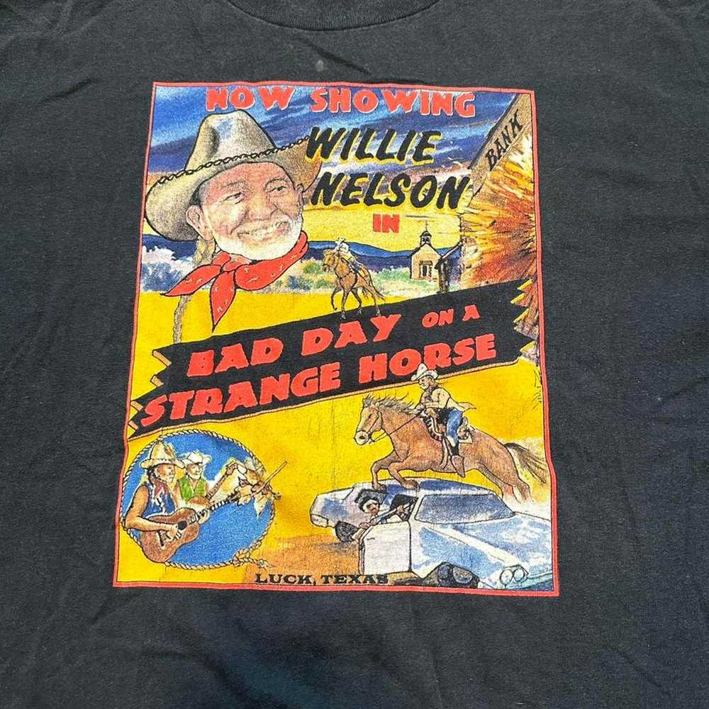Vintage 90s Willie Nelson Outlaws Music Country T… - image 2