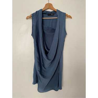 Liu-Jo Liu Jo Italian Sleeveless Blue Satin Wrap B