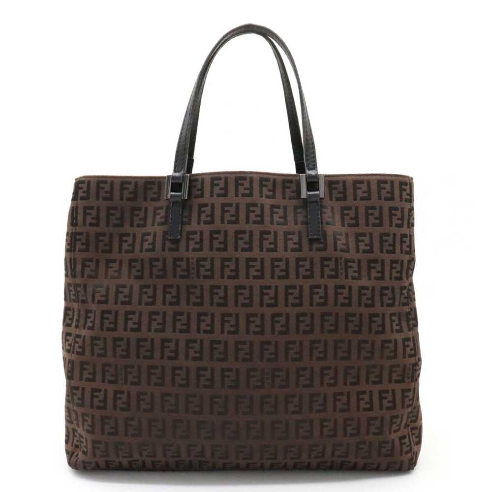 FENDI Zucchino Zucca Pattern Tote Bag Handbag Can… - image 1