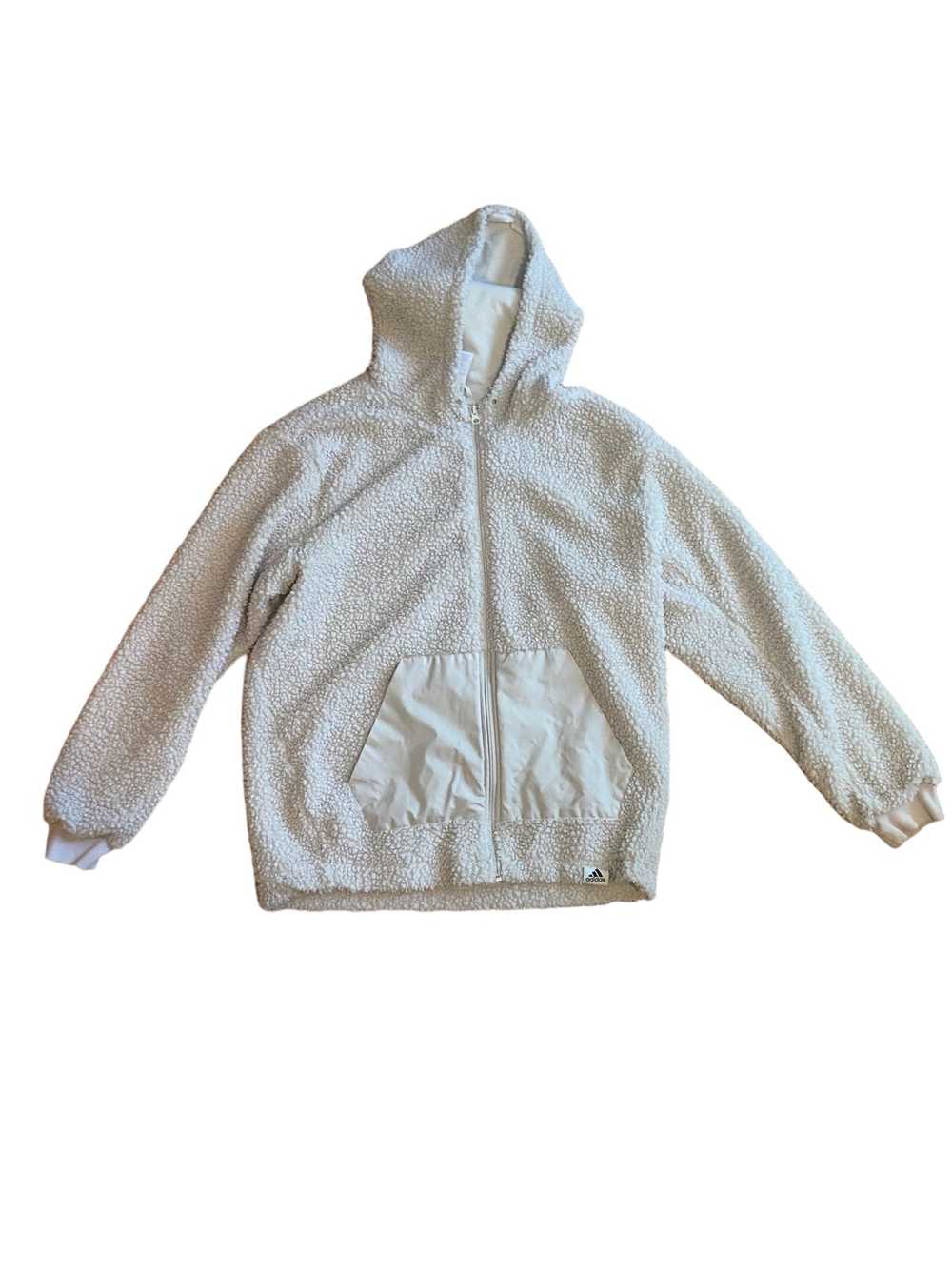 Adidas Vintage 2010s Adidas Sherpa Fleece Zip Jac… - image 1