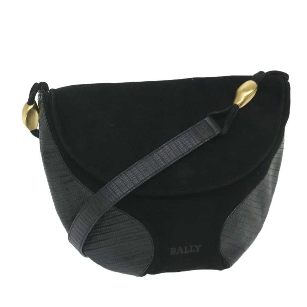 Bally BALLY Shoulder Bag Suede Black Auth bs10093 - image 1