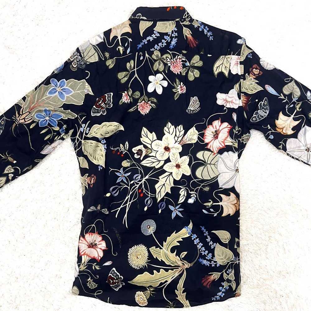 Gucci GUCCI Men's Tops Shirt Size 40 Navy Floral … - image 11