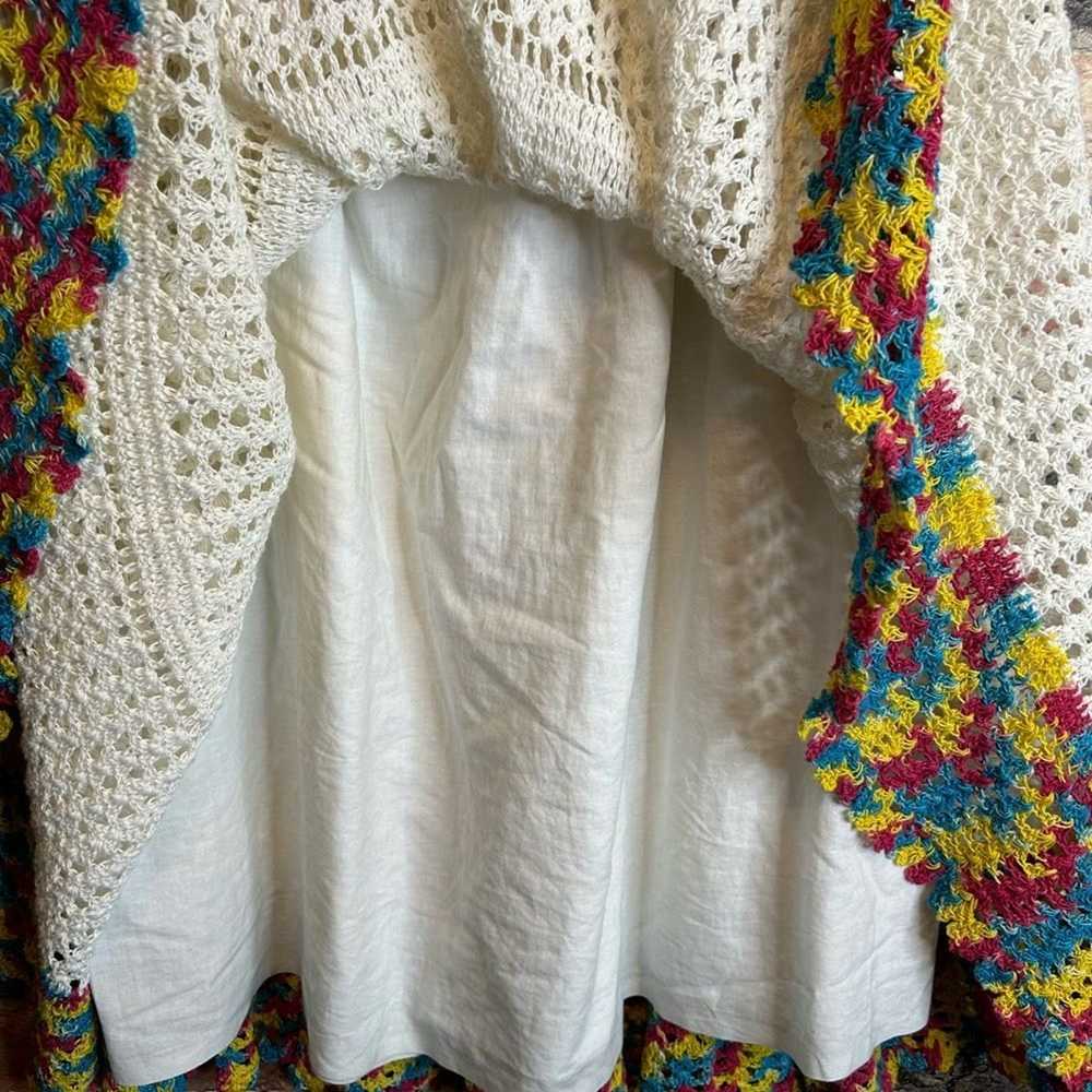 Brand One Size Crochet Multi-Color Hem Maxi Skirt - image 3