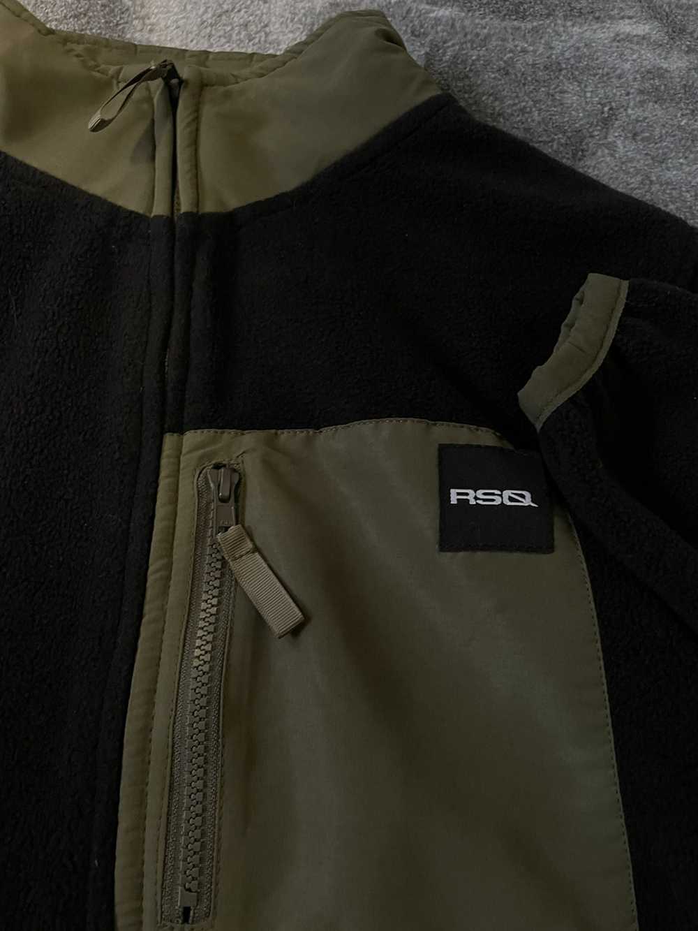 Streetwear Black/Green Full Zip Fleece Jacket - image 2