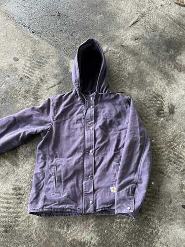 Carhartt × Vintage Vintage purple hooded Carhartt… - image 1