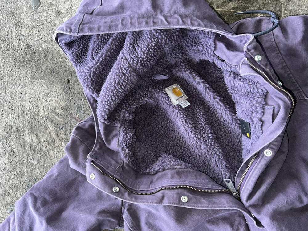 Carhartt × Vintage Vintage purple hooded Carhartt… - image 8