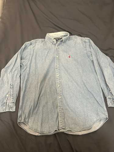 Polo Ralph Lauren Jeans Company Women's Petite Blue Button Up Denim Jean  Jacket