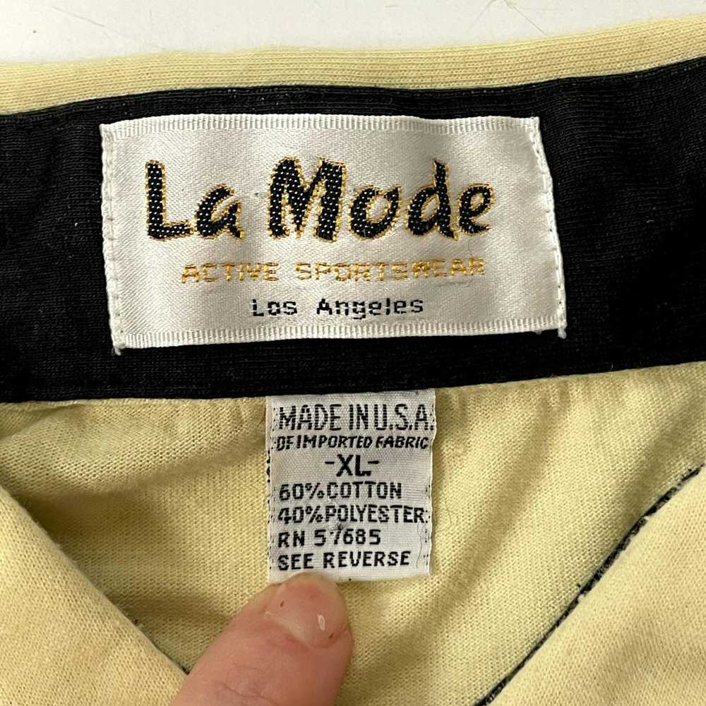 Unkwn 80's La Mode Sportswear Black Yellow COLOR … - image 7