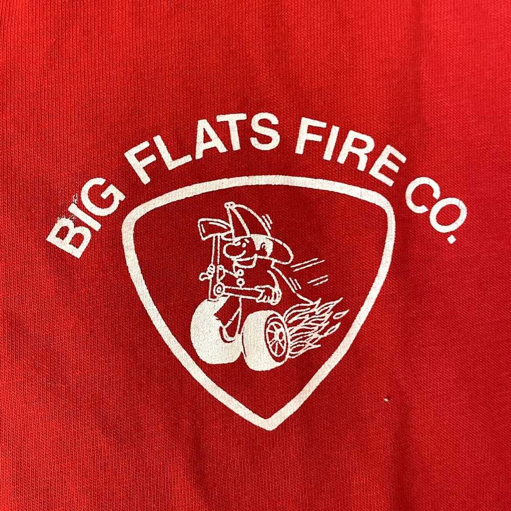 Unkwn 80's Print Ons Red BIG FLATS FIRE Dept & Re… - image 4