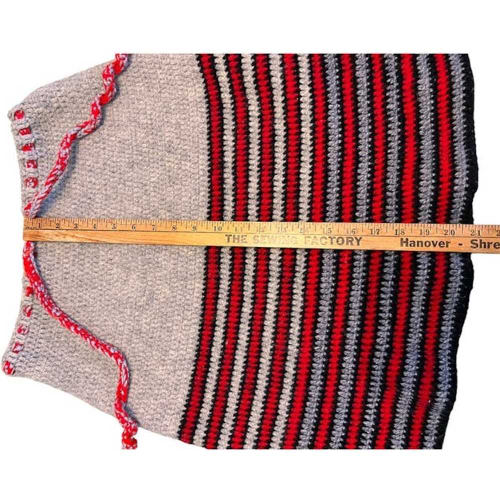 Handmade VTG Handmade Crocheted Striped A Line Sk… - image 6
