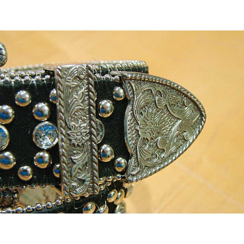 Guess Guess Womens Black Studded Rhinestones Embo… - image 2