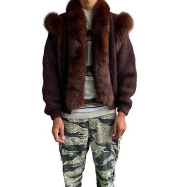 Mink Fur Coat × The Unbranded Brand Vintage Knitw… - image 1