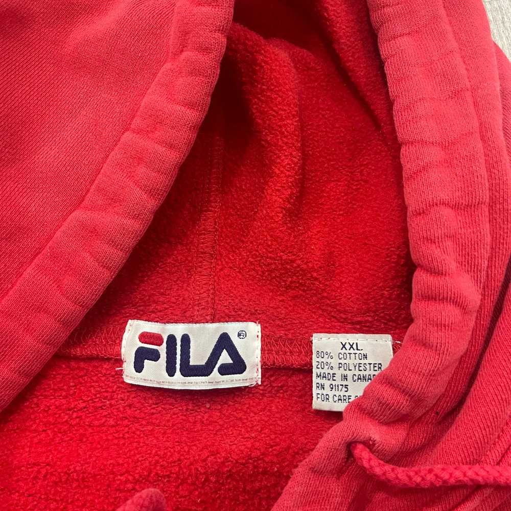 Fila VINTAGE 90s Fila Spellout Boxy Fit Hooded Sw… - image 4