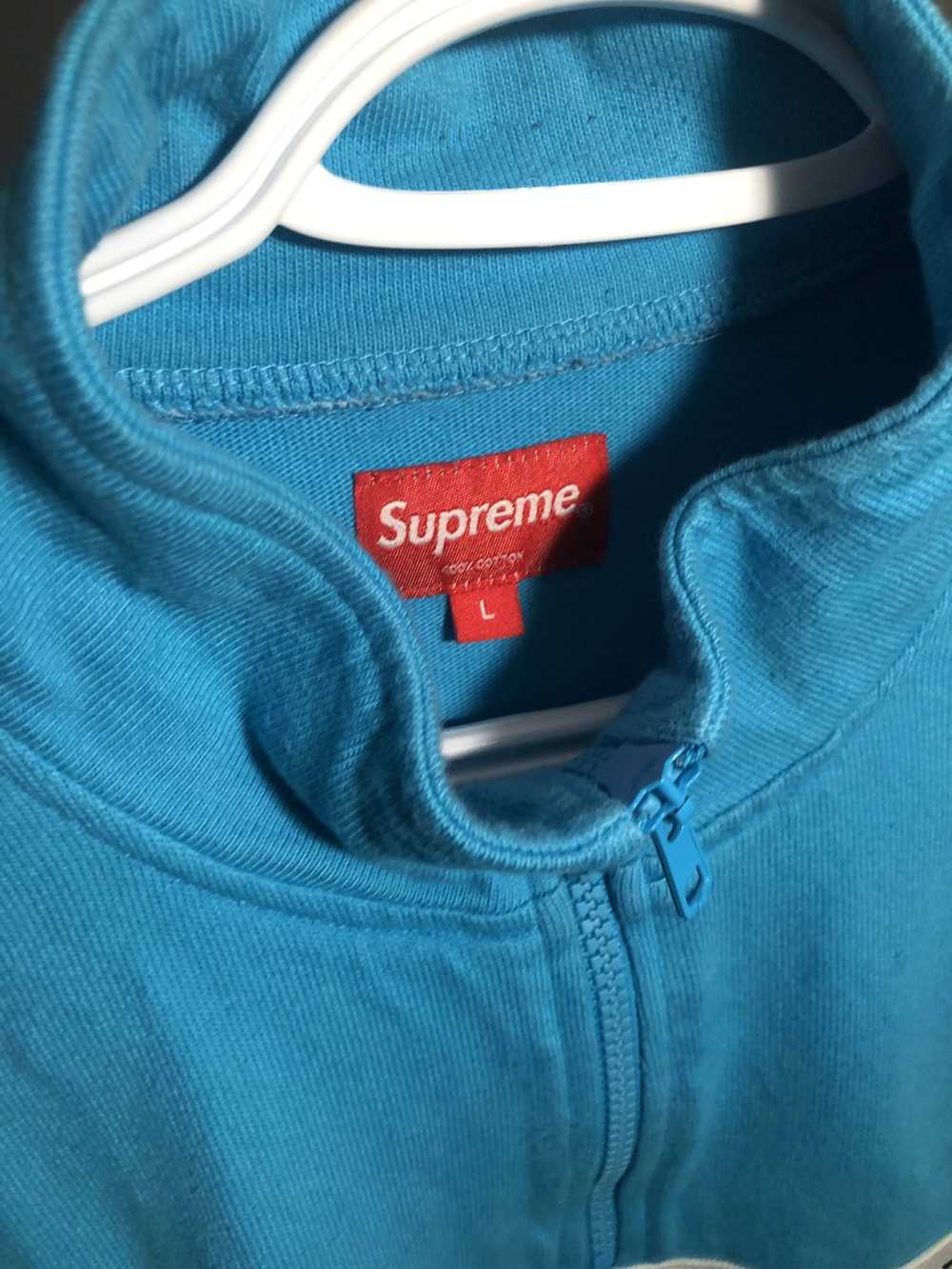 Supreme Supreme Half Zip Warm Up Sweater Blue - image 2