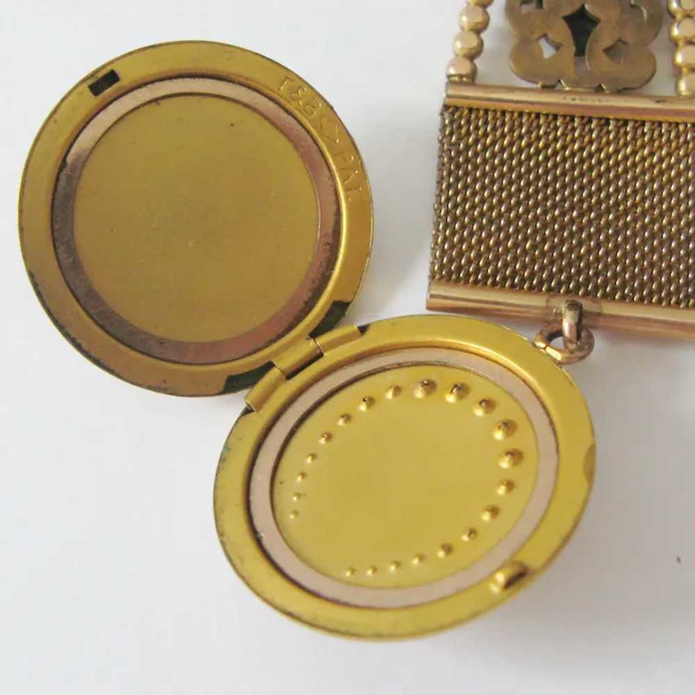 Edwardian Gold Filled Mesh Pocket Watch Chain Wit… - image 7