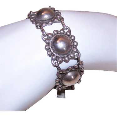 Made in Mexico Mexican Sterling Silver Link Brace… - image 1