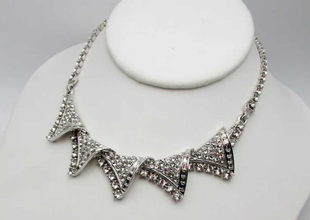 Sparkling Pennino Crystal Baguette Rhinestone Tri… - image 2