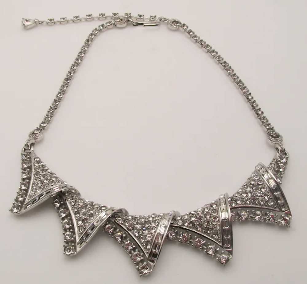 Sparkling Pennino Crystal Baguette Rhinestone Tri… - image 3