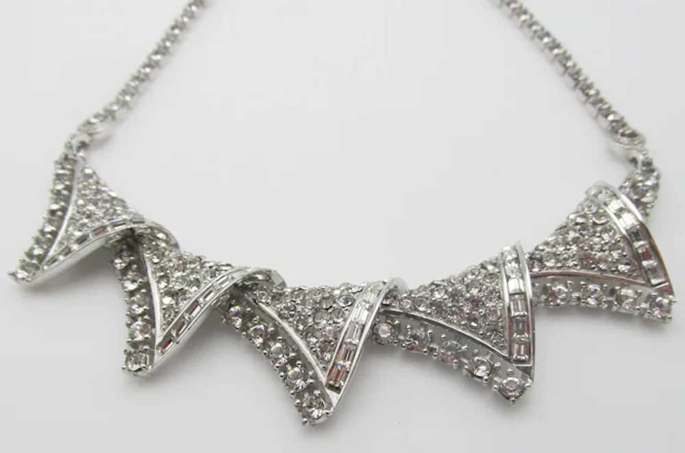 Sparkling Pennino Crystal Baguette Rhinestone Tri… - image 4