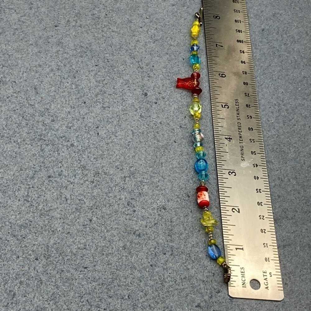 Toggle Bracelet 8 In Fish Silver Red Yellow Blue … - image 6