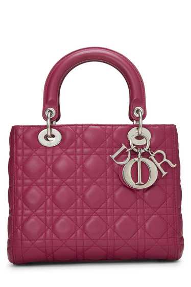 Purple Cannage Quilted Lambskin Lady Dior Medium