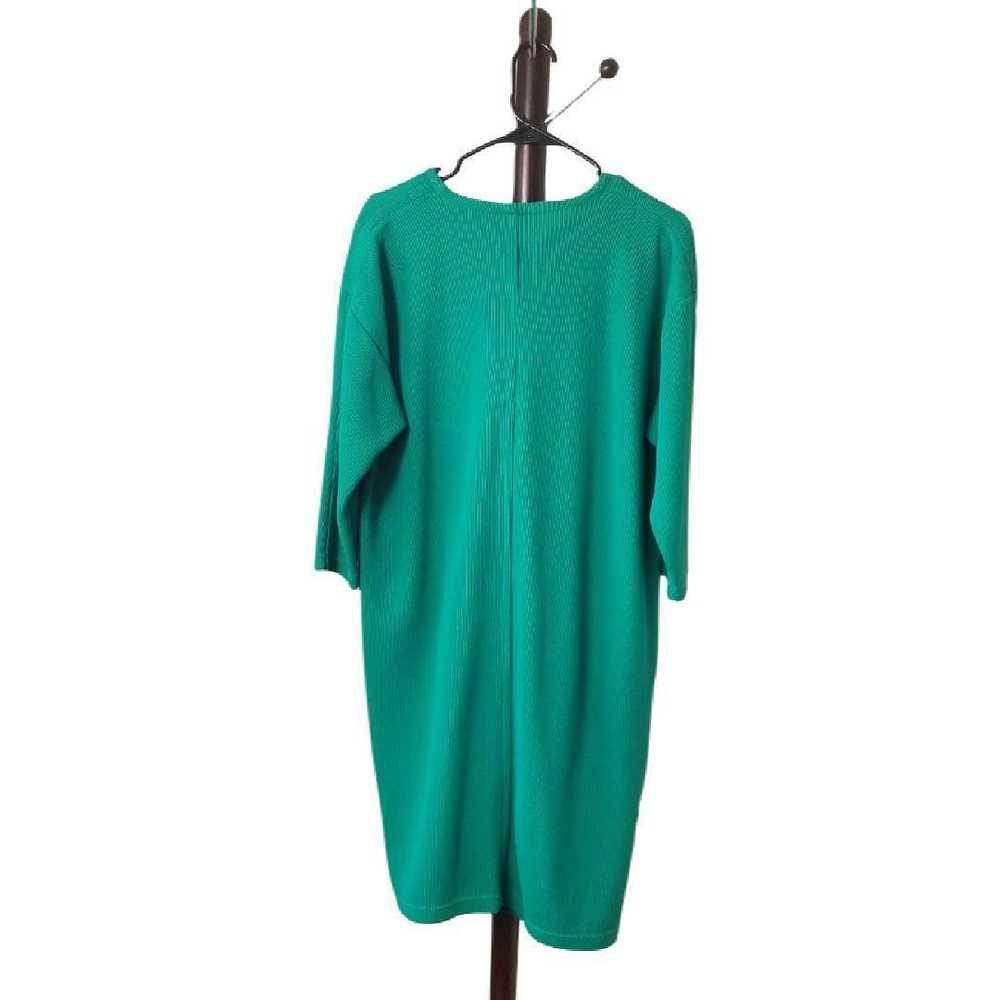 Vintage 80s Green Nautical Knit Dress Women Size … - image 3