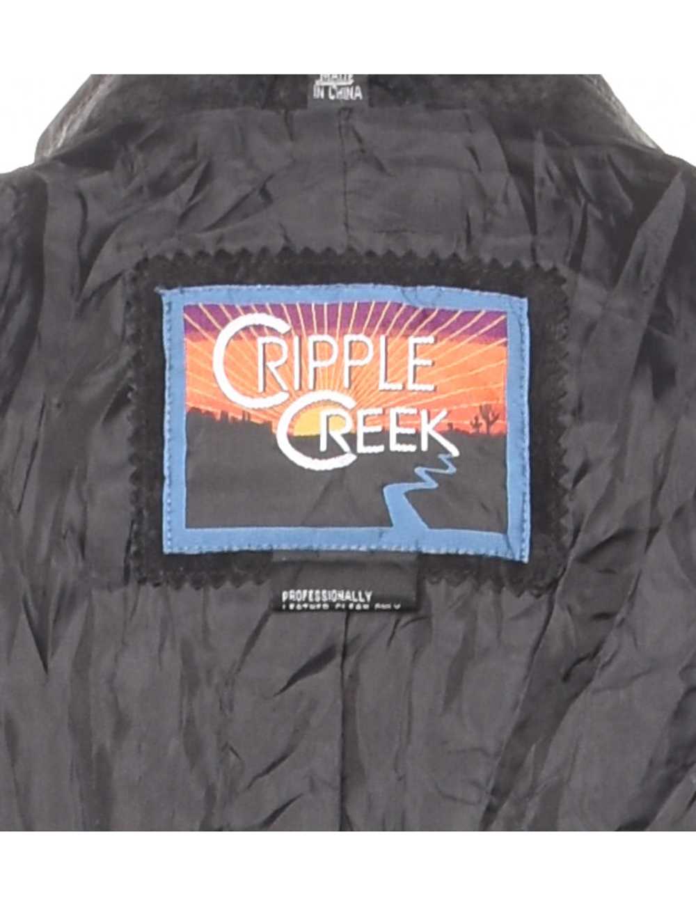 Black Classic Suede Fringed Jacket - M - image 4