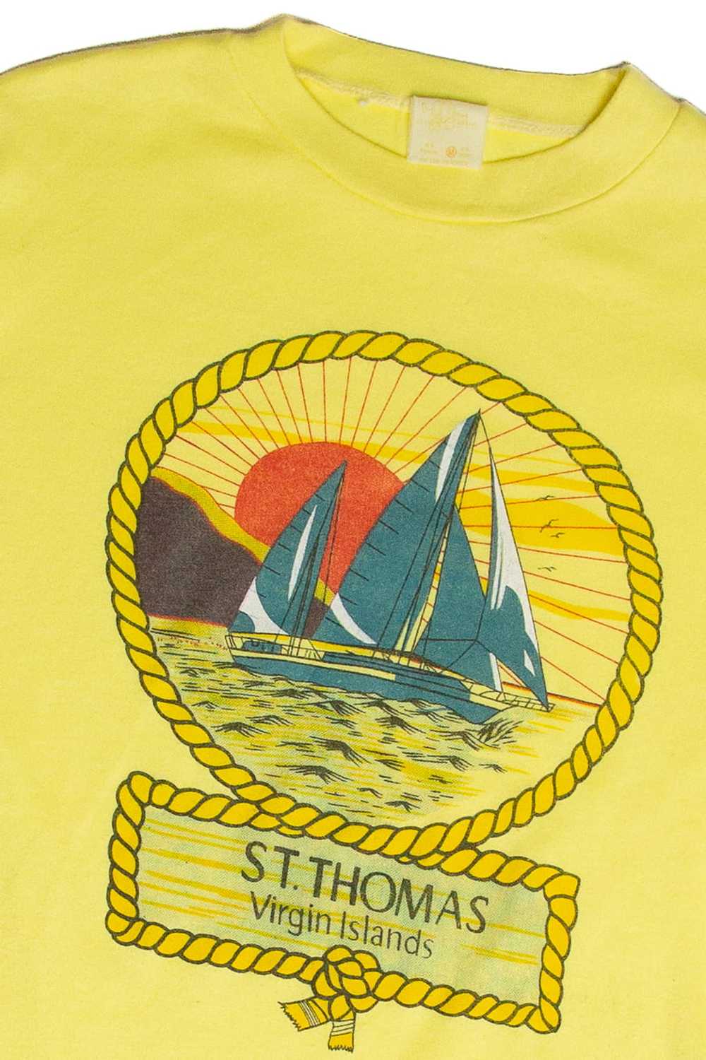 Vintage St. Thomas Virgin Islands Yellow T-Shirt - image 2