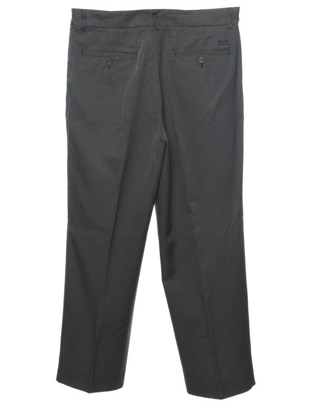 Izod Pinstriped Black Suit Trousers - W34 L30 - image 2